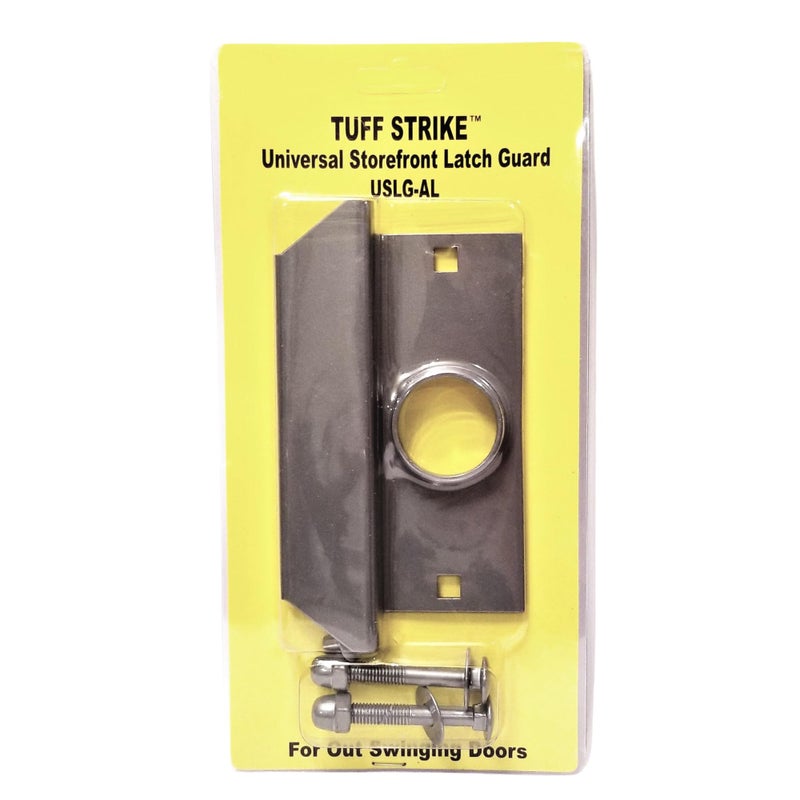 TUFF STRIKE Steel Latch Guard Plate for Out-Swinging Doors | Commercial Door Security | Universal Latch Guard | TUFF STRIKE | Aluminum - Image 5